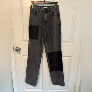 PacSun Men's Gray Jeans with Black Patches